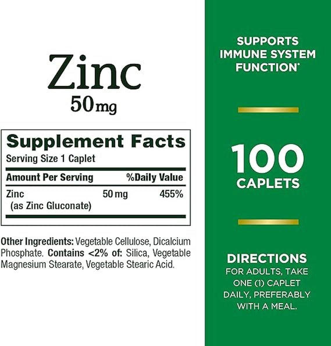 Nature's Bounty Zinc Chelated 50mg