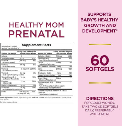 Nature's Bounty Prenatal Multivitamin 60ct