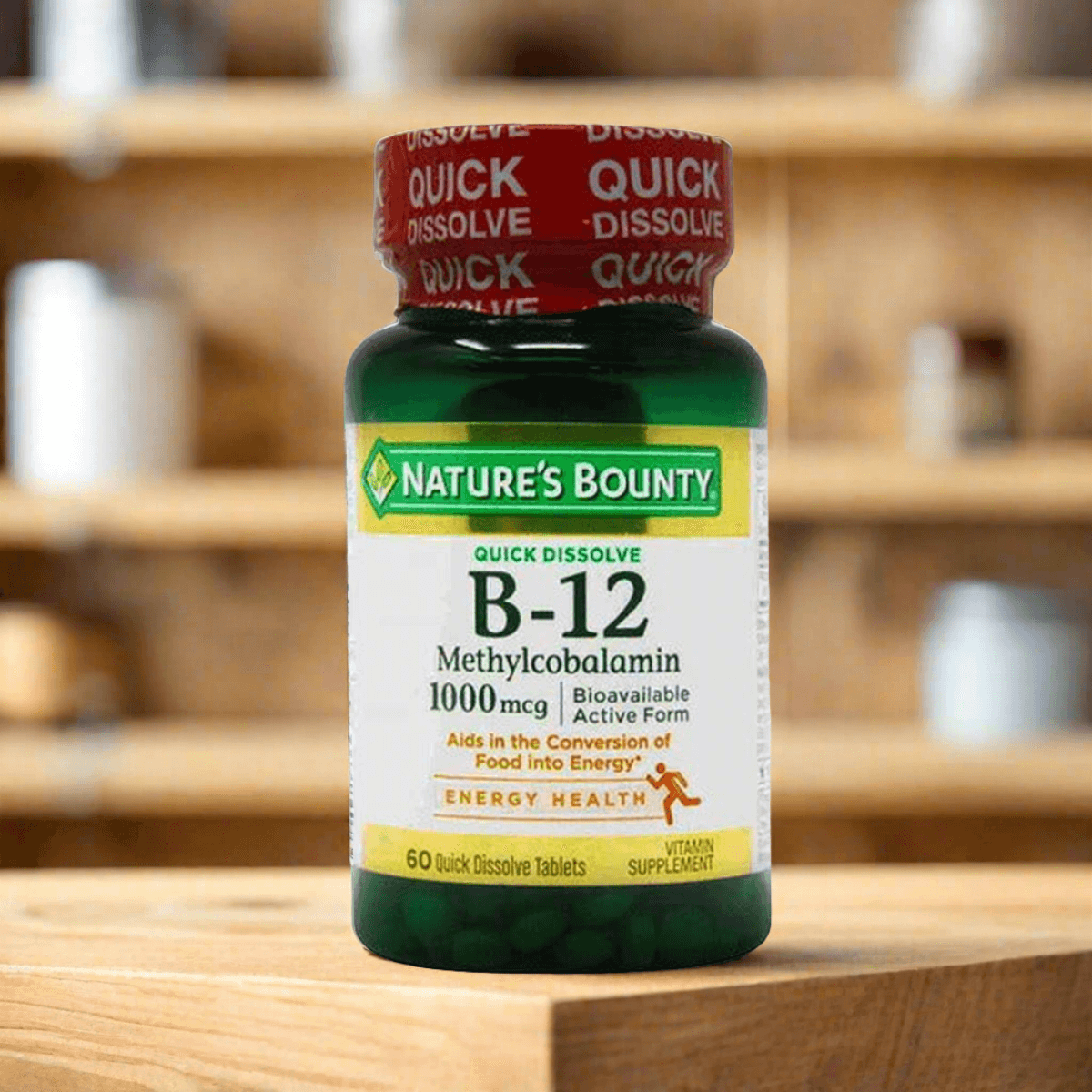 Nature's Bounty Vitamin B12 Methylcobalamin 1000mcg, 60 Ct