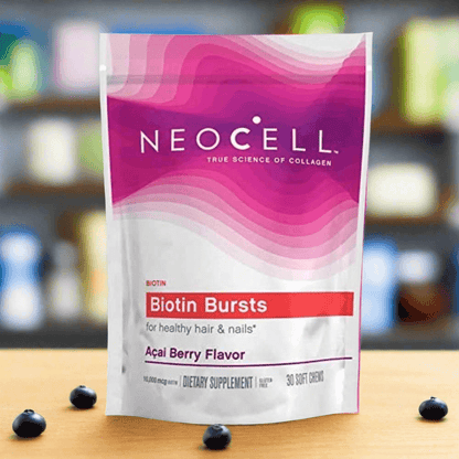 NeoCell Biotin Bursts Acai Berry Flavor 10000mcg 30ct