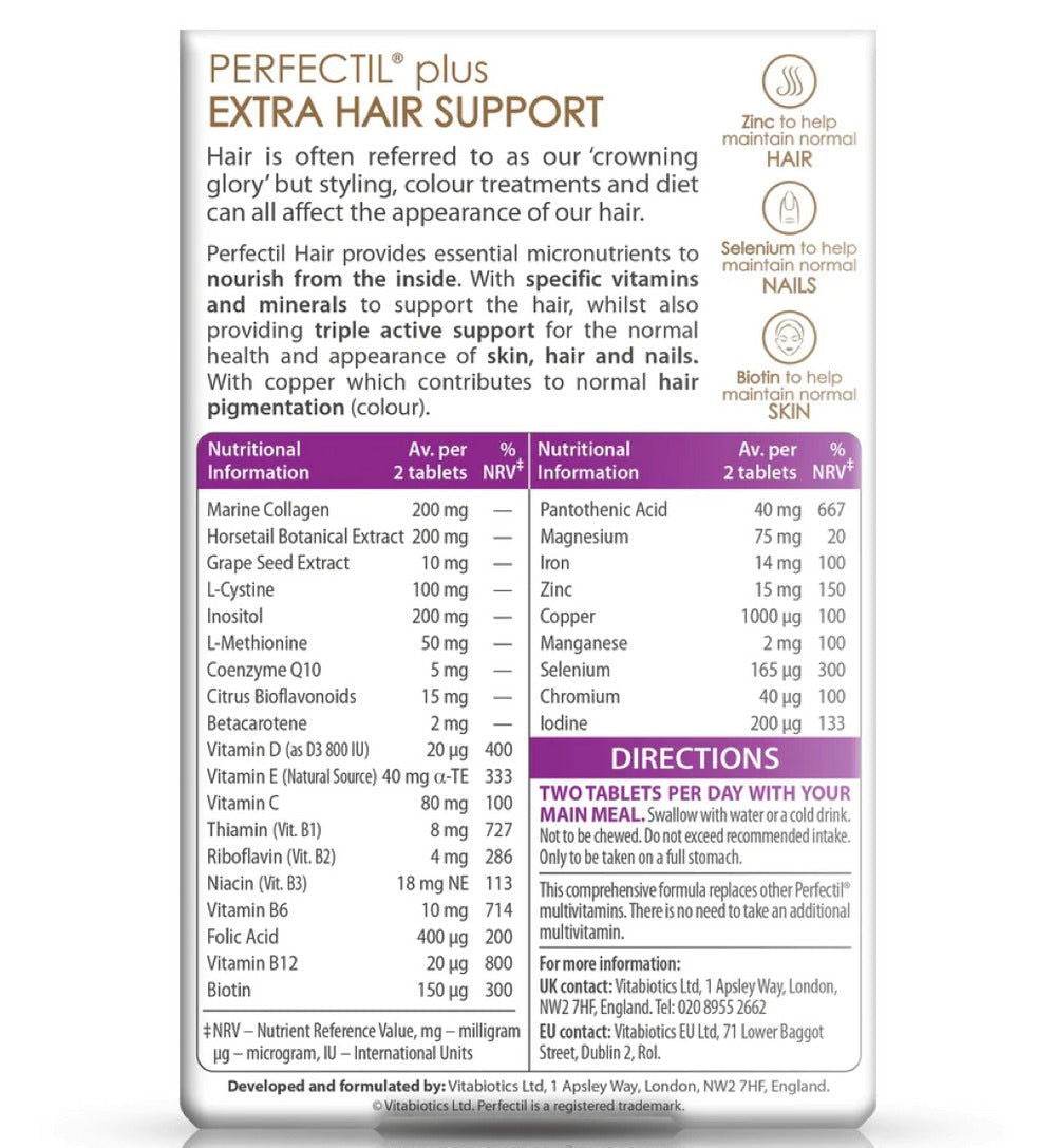 Vitabiotics Perfectil Plus Hair Extra Support 60 Tablets