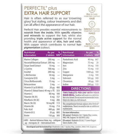 Vitabiotics Perfectil Plus Hair Extra Support 60 Tablets