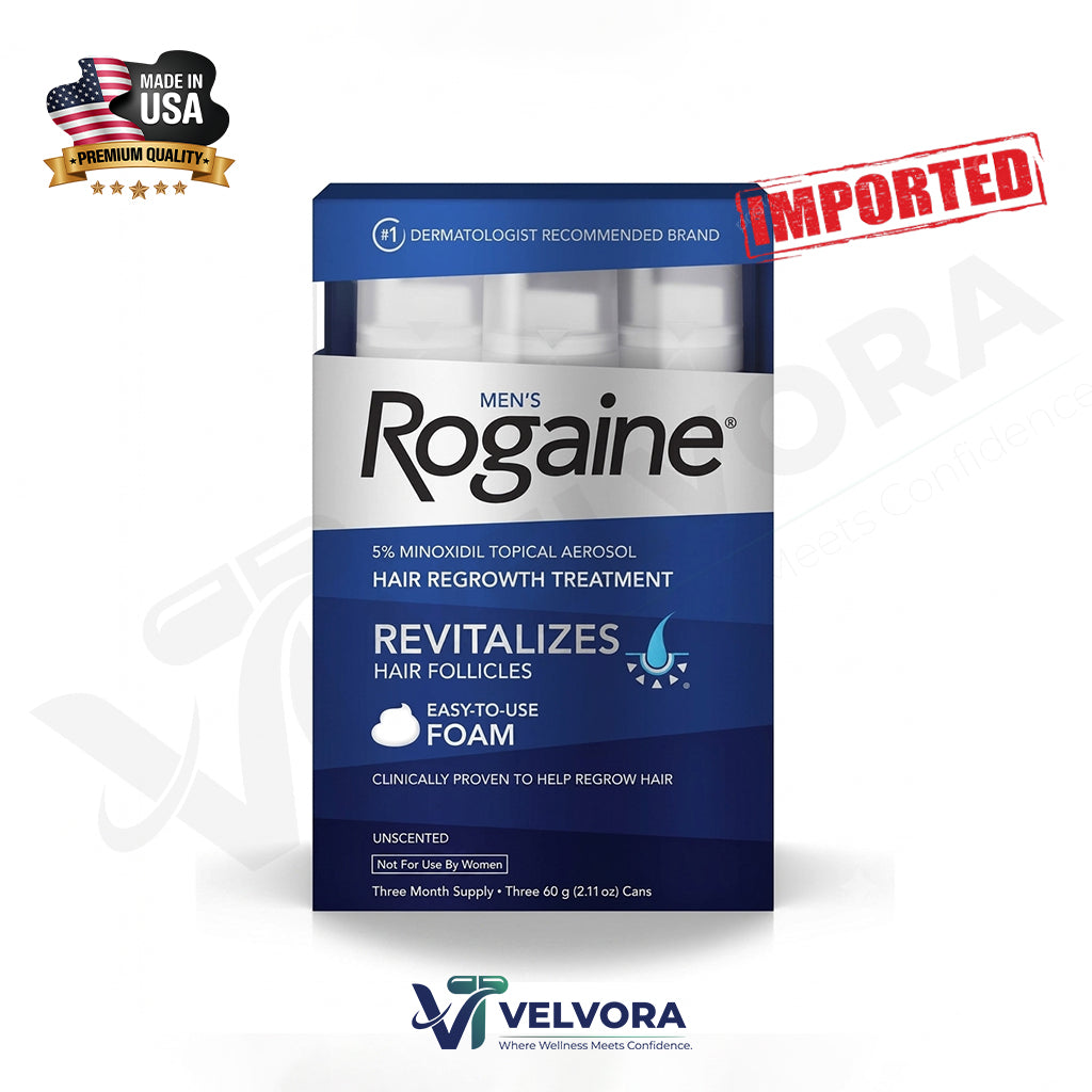Rogaine Minoxidil Foam 3 Month Supply For Hair Regrowth