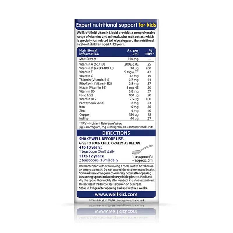 Vitabiotics Wellkid Multivitamin Liquid 150ml
