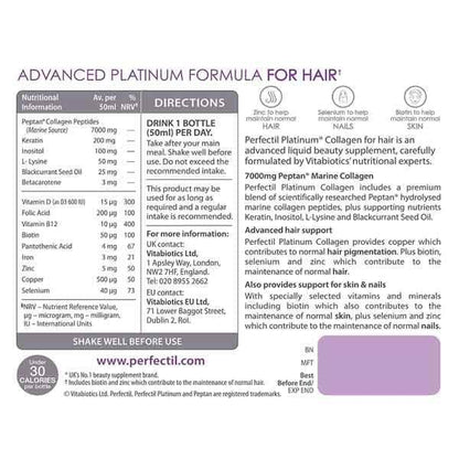 Vitabiotics Perfectil Platinum Collagen Hair - 10 Beauty Drinks