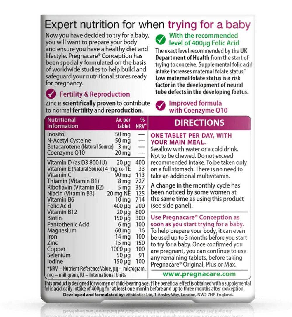 Vitabiotics Pregnacare Conception