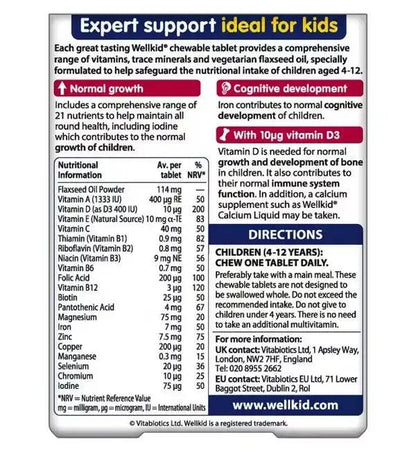 Vitabiotics WellKid MultiVitamin Smart Chewable 30ct